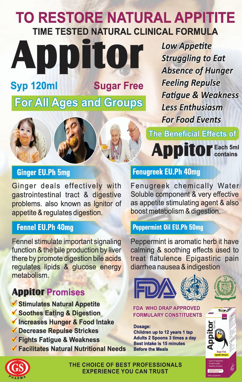 Appitor Syrup brochure