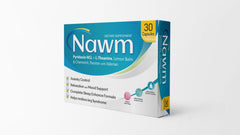 Nawm Capsules box — Pyridoxine HCL, L-Theanine, Lemon Balm, Chamomile, Passion Flower & Valerian