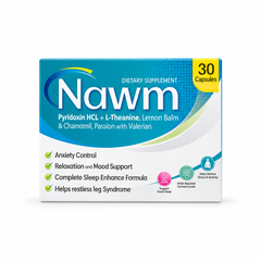 Nawm Natural Sleep & Stress Relief Capsules – Valerian & L-Theanine by GS Pharma