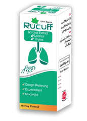 Rucuff Syrup box — Ivy Leaf Extract, Licorice & Thyme herbal cough syrup