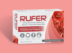 Rufer Capsules box — Chelated Iron for Iron Deficiency