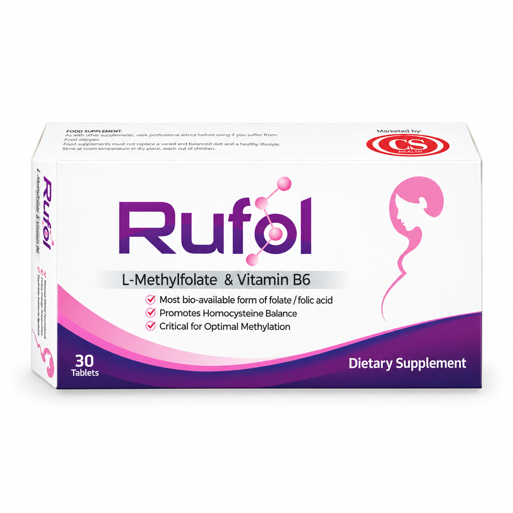 Rufol L-Methylfolate & B6 Prenatal Pregnancy Support Tablets by GS Pharma
